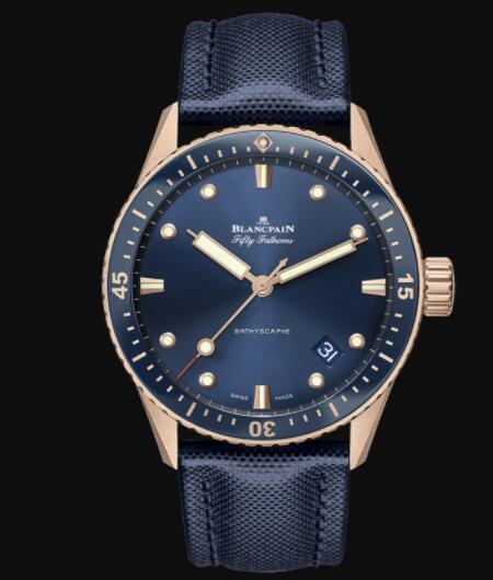 Review Blancpain Fifty Fathoms Bathyscaphe Replica THE FIRST MODERN DIVER’S WATCH 5000 36S40 O52A - Click Image to Close